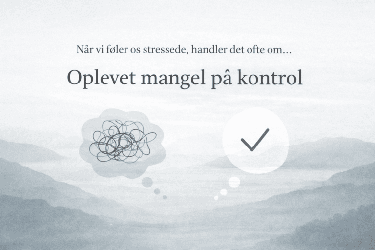 Stress kommer ofte af mangel på kontrol