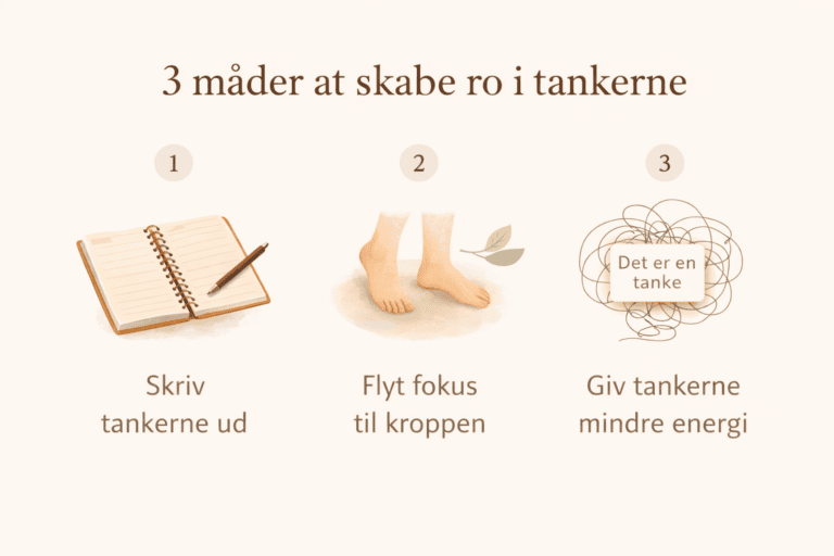 3 måder at skabe ro i tankerne